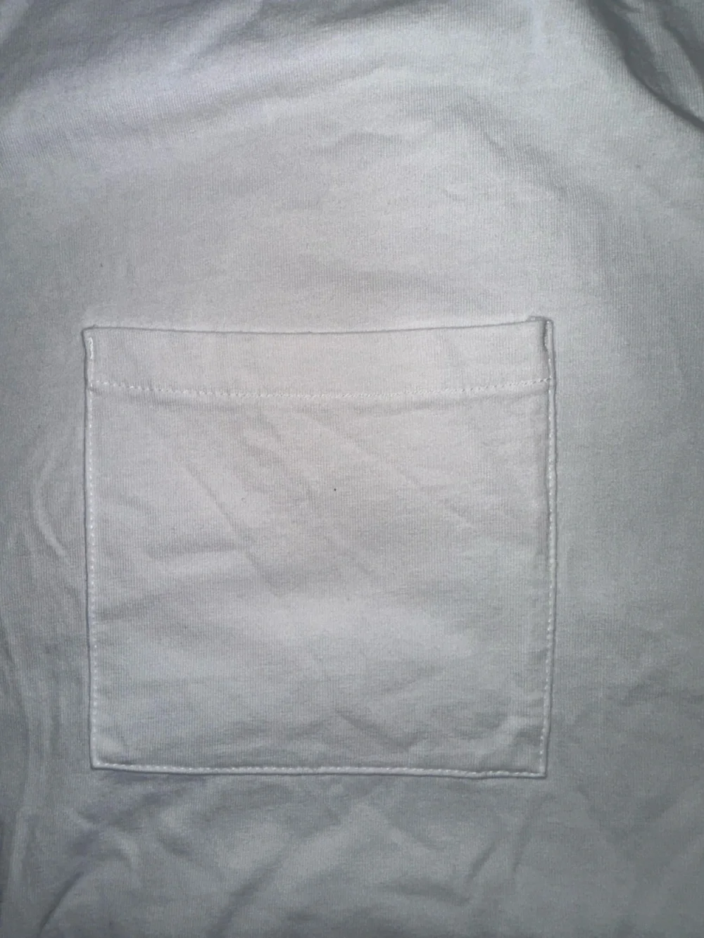 Time and Tru White Crew Neck Tee with Pocket